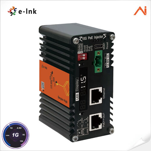 Latest company news about E-link Launches LNK-AINJ601M 10G Industrial AI Smart Managed PoE Injector Series with Voltage Booster