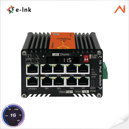 Latest company news about E-link Launches LNK-AIMC010GMP90 AI Smart Managed 90W PoE++ Industrial Switch with Voltage Booster