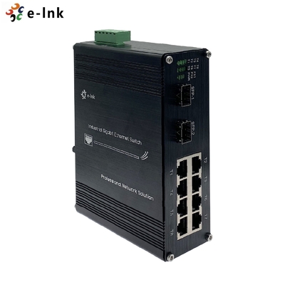 Industrielle Hafen-Gigabit 10/100/1000Base-T Aluminium2 Port-1000BASE-X des Ethernet-Schalter-8