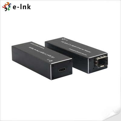 Micro-Mini-USB-C-zu-SFP-Glasfaser-Netzwerkadapter für Laptop / PC / Tablet