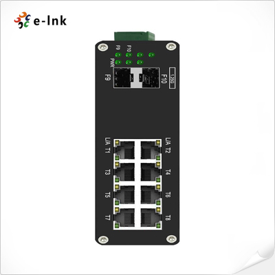 Managed Ethernet Switch Industrial 8 Port 10/100/1000T Gigabit auf 2-Port 1000X SFP-Faser