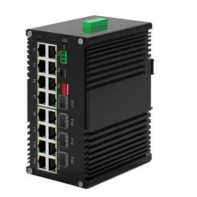 Industrieller Gigabit-Managed Switch 16 Port 10/100/1000T 802.3at PoE mit 4 Port 1000X SFP