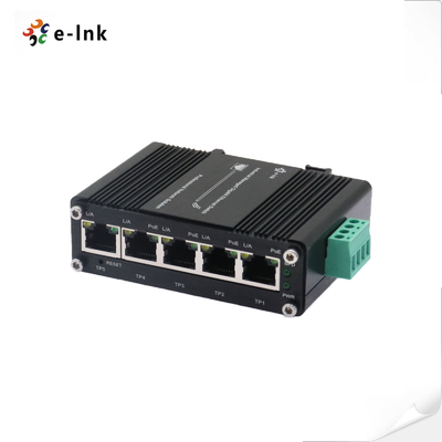 Mini Industrial Managed 4-Port 10/100/1000T 802.3at PoE 30W + 1-Port 10/100/1000T Uplink Ethernet-Switch