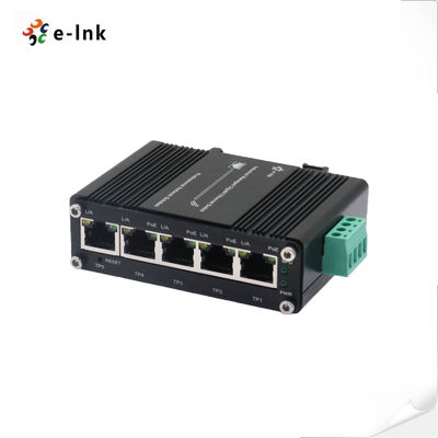 Mini Industrial Managed 4 Port 10/100/1000T 802.3at PoE 30W auf 1-Port 10/100/1000T Uplink Gigabit Ethernet Switch