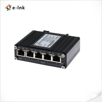 Industrial 1-Port 802.3at PoE+ zu 4-Port 802.3af/at Gigabit PoE Extender