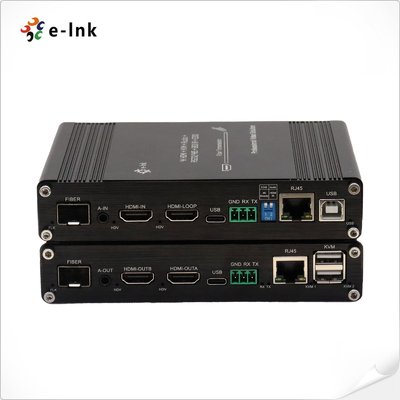 Multifunktionale 4K 60Hz HDMI KVM-Fiberverlängerung