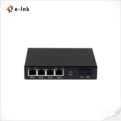 LED-Bildschirm-Faser-Konverter mit 1x10G SC-Faser-Port + 4 x 10/100/1000M Ethernet-RJ45-Ports