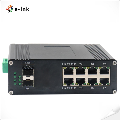Industrie L2+ 8-Port 10/100/1000T 802.3at PoE + 2-Port 1000X SFP verwalteter Ethernet-Switch
