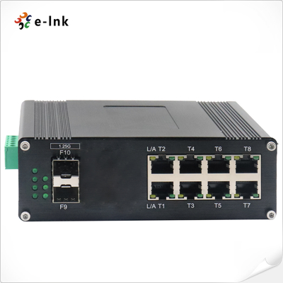 Industrie L2+ 8-Port 10/100/1000T 802.3at PoE + 2-Port 1000X SFP verwalteter Ethernet-Switch