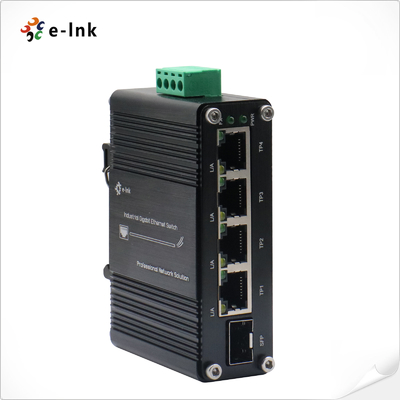 Mini Industrial 4-Port 10/100/1000T + 1-Port 100/1000X SFP Gigabit Ethernet-Switch