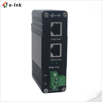 12~48V Gleichstromstrom-Eingang Industrie-Gigabit-PoE+-Injektor