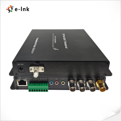 1Ch BIDI 3G-SDI Video + 2Ch Backward Analog Audio + 1Ch BIDI RS422 + 1Ch 100M Ethernet + 1Ch Backward Tally + 1Ch Backward Analog Tri-Level Sync über Fiber Extender