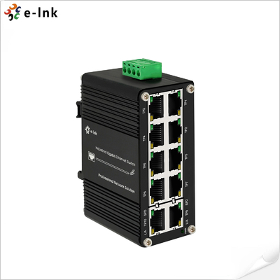 Mini Industrial 10-Port 10/100/1000T RJ45 Kompakter Ethernet-Switch 12~48VDC