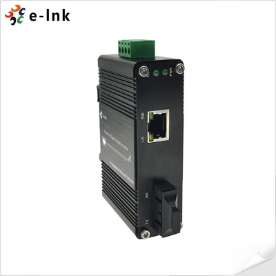 Mini Industrial 100BASE-FX auf 10/100BASE-T 30W PoE+ Medienwandler
