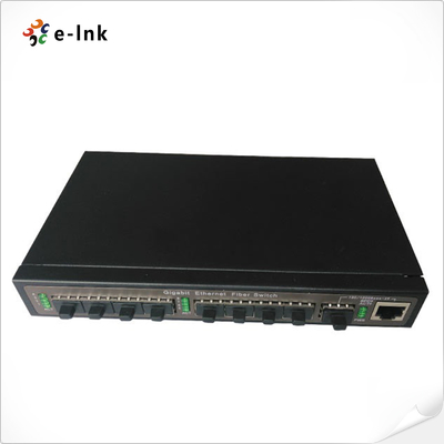 8x100M SFP Ports + 1x1000M SFP Port /TP Port (Combo) Uplink-Glasfaser-Switch