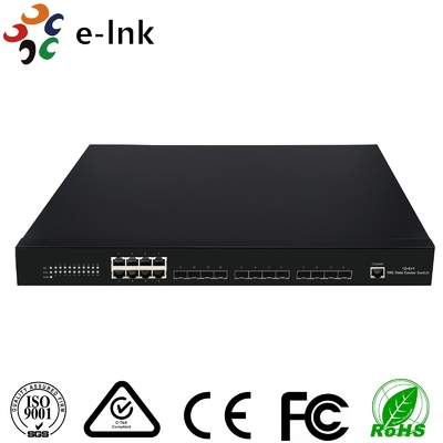 12 10G SFP+ Faseranschlüsse + 8 10/100/1000M Kupfer RJ45-Anschlüsse Managed Ethernet Fiber Switch