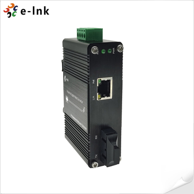 Mini Industrial 100BASE-FX auf 10/100BASE-T 60W PoE++ Medienwandler