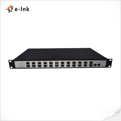 Nicht verwalteter 24-Port-Switch 100Base-FX SFP + 2-10/100/1000-TX