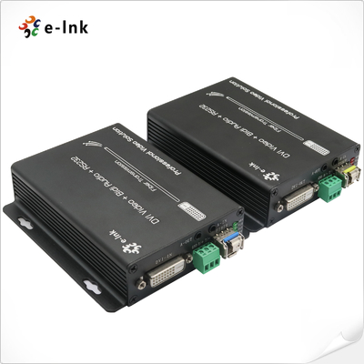 DVI + 1Ch Bidirektions-Stereo-Audio + 1Ch RS232 über Glasfaser-Erweiterung