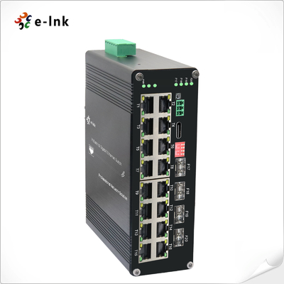 Industrie L2+ 16-Port 10/100/1000T 802.3at PoE + 4-Port 1000X SFP verwalteter Ethernet-Switch
