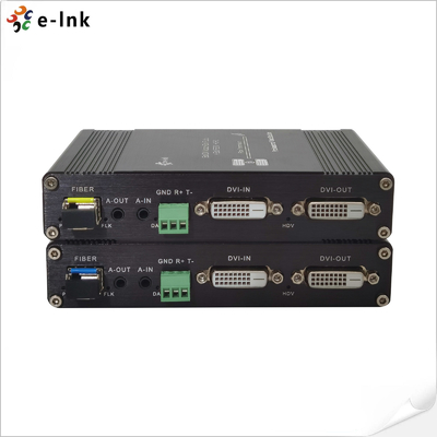 1Ch 1080P Bidi DVI + 1Ch Bidi RS232 + 1Ch Bidi Stereo Audio + GPIO über Glasfaser Extender