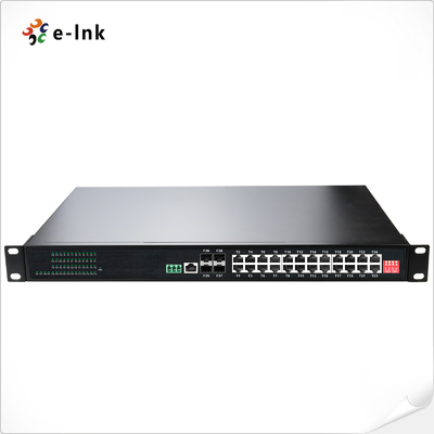 Industrie L2+ Rackmount 24-Port 10/100/1000T 802.3at PoE + 4-Port 1000X SFP verwalteter Ethernet-Switch