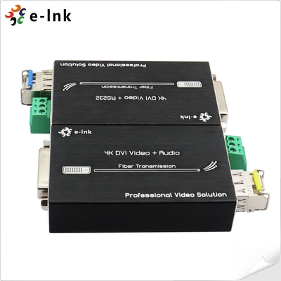 Mini 4K DVI Glasfaserverlängerer mit RS232