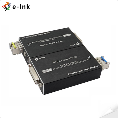 Mini 4K DVI Glasfaserverlängerer mit Stereo-Audio