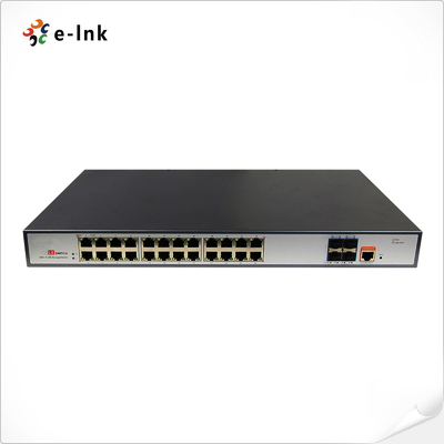 L3 Managed PoE Switch: 24-Port 10/100/1000Base-T PoE+ mit 4x10G SFP+-Ports