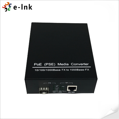 PoE (PSE) 10/100/1000Base-TX zu 1000Base-X SFP Medienumwandler