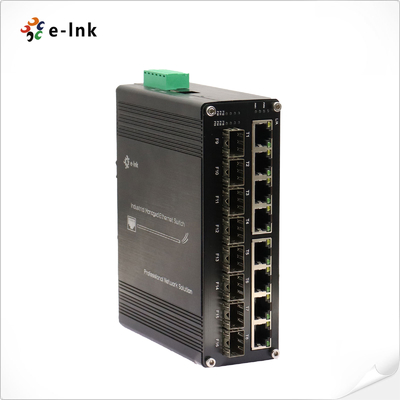 Industrie L2+ 8-Port 10/100/1000T + 8-Port 1000X SFP verwalteter Ethernet-Switch