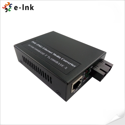 1-Port 1000BASE-SFP-zu-2-Port 10/100/1000BASE-T 802.3at PoE Medienkonverter