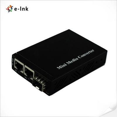 Mini 2x 10/100/1000Base-T RJ45 zu 1x 1000Base-X SFP-Slot Gigabit Ethernet Medienwandler