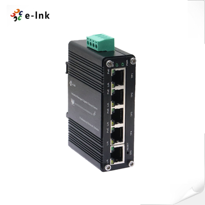 Mini Industrial Managed 4-Port 10/100/1000BASE-T 802.3at PoE + 1-Port 10/100/1000T Ethernet-Switch