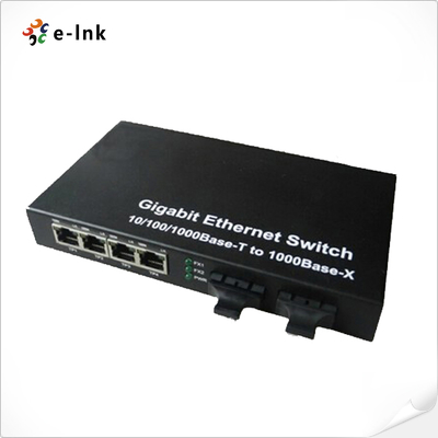 10/100/1000M Medienkonverter 4-TX + 2-FX(SC) Port Fiber Switch
