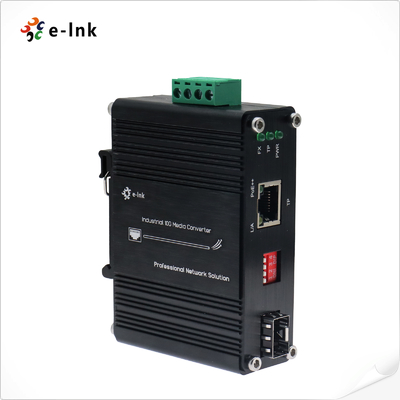 Mini Industrial 10G/5G/2.5G/1G/100M 802.3bt zu 10GBASE-X SFP+ Medienwandler
