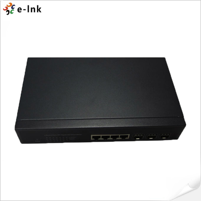 10/100/1000M Medienumrichter 4-TX + 3-FX ((SFP) Port-Fiber-Switch