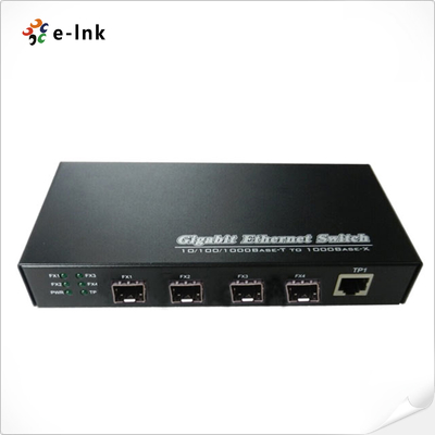Selbstkonfigurierbarer 3-Port 10/100/1000BASE-T + 4-Port 1000BASE SFP Ethernet-Switch