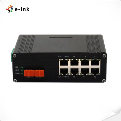 Industrieller 8-Port 10/100/1000M/2.5G 802.3bt PoE + 2-Port 10G SFP+ Ethernet-Switch