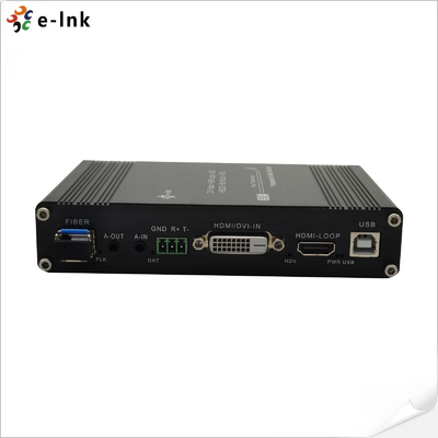 1Ch 1080P DVI + USB KVM + 1Ch RS232 + 1Ch Bidi Stereo Audio + 1Ch GPIO über Fiber Extender