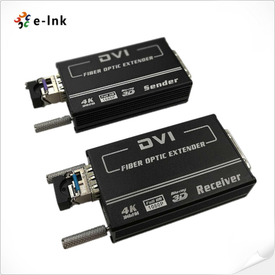 Mini 4KX2K DVI-Fiber-Transceiver SM10-80KM manuelle EDID