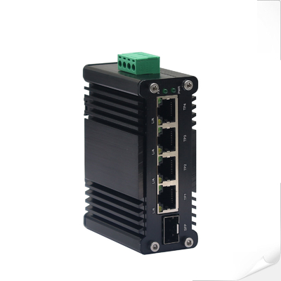 Mini Industrial 4-Port 10/100/1000T + 1-Port 100/1000X SFP Gigabit Ethernet-Switch