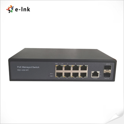 Verwalteter 8-Port Gigabit + 2-Port SFP Auto-Sensing IEEE 802.3af/at POE/POE+ und 24V passiver POE Switch