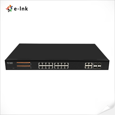 Verwalteter 16-Port 10/100/1000T 802.3at PoE + 4-Port 100/1000 SFP Combo Ethernet-Switch