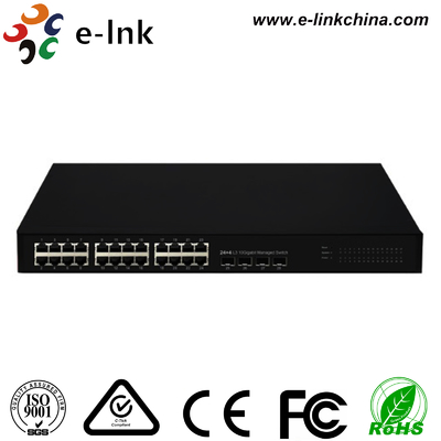L3 verwaltet 24g + 4 10g SFP + Ethernet Switch