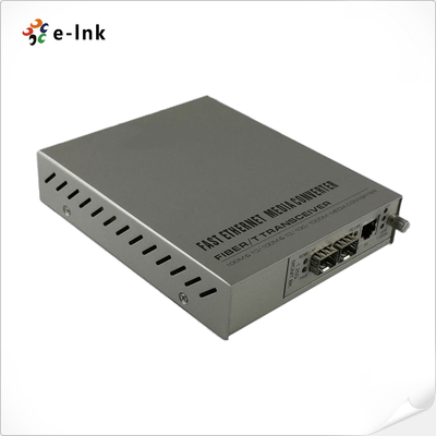 1-Port 10/100/1000Base-T + 2-Port 1000Base-SFP (1+1) Redundanter Glasfaser-Medienkonverter