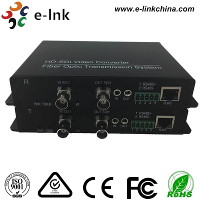 SD/HD/3G-SDI + RS485/RS422/RS232 Daten + 10/100M Ethernet über Glasfaserkonverter