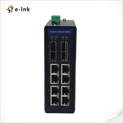 Industrielle 8 Port-10/100/1000T 802.3at PoE + 4 Hafen 100/1000X SFP handhabten Ethernet-Schalter