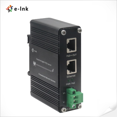Industrial Gigabit 95W 802.3bt PoE++ Injector (12~48VDC) Supports DIN-Rail and Wall-mount installation