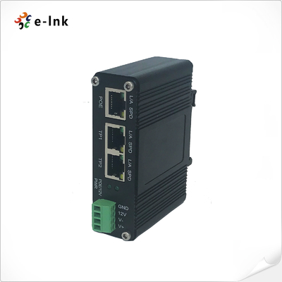Industrieller Teiler IEEE802.3af/at PoE mit 2 Portschalterfunktion, Ausgangsspannung 12VDC
